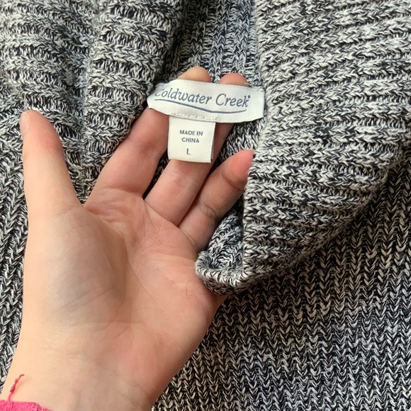 Coldwater Creek Cotton Cowl Neck Sweater - Picture 3 of 4